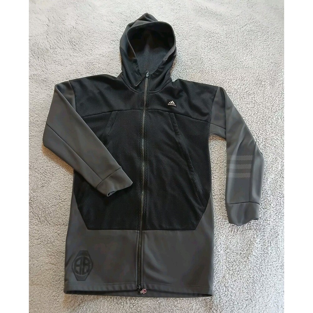 Adidas League Crusher Full Zip Hoodie Sweatshirt Black Long Mens Size M